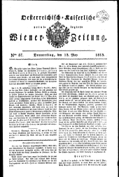 Wiener Zeitung 18130513 Seite: 1