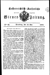 Wiener Zeitung 18130518 Seite: 1