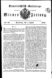 Wiener Zeitung 18130601 Seite: 1
