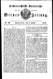 Wiener Zeitung 18130603 Seite: 1
