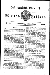 Wiener Zeitung 18130624 Seite: 1