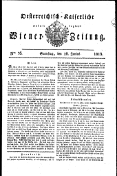 Wiener Zeitung 18130626 Seite: 1