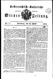 Wiener Zeitung 18130629 Seite: 1