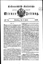 Wiener Zeitung 18130703 Seite: 1