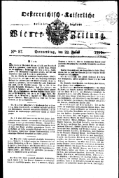 Wiener Zeitung 18130722 Seite: 1