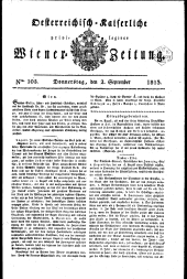 Wiener Zeitung 18130902 Seite: 1