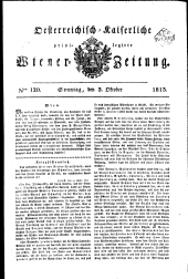 Wiener Zeitung 18131003 Seite: 1