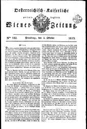 Wiener Zeitung 18131005 Seite: 1