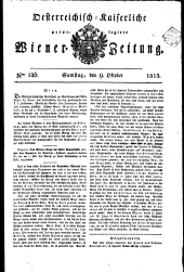 Wiener Zeitung 18131009 Seite: 1