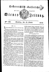 Wiener Zeitung 18131016 Seite: 1