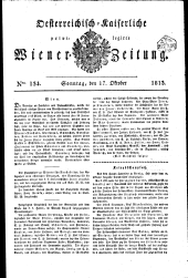 Wiener Zeitung 18131017 Seite: 1