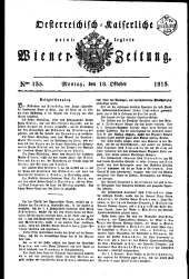 Wiener Zeitung 18131018 Seite: 1