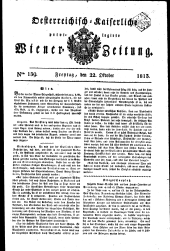 Wiener Zeitung 18131022 Seite: 1