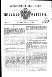 Wiener Zeitung 18131025 Seite: 1