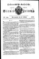 Wiener Zeitung 18131027 Seite: 1