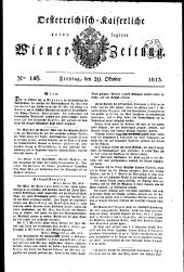 Wiener Zeitung 18131029 Seite: 1