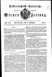 Wiener Zeitung 18131103 Seite: 1