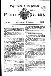 Wiener Zeitung 18131106 Seite: 1