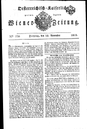 Wiener Zeitung 18131112 Seite: 1