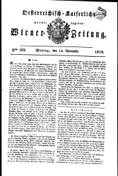 Wiener Zeitung 18131115 Seite: 1