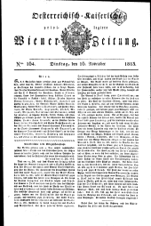 Wiener Zeitung 18131116 Seite: 1