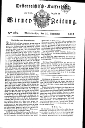 Wiener Zeitung 18131117 Seite: 1