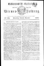 Wiener Zeitung 18131121 Seite: 1