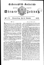 Wiener Zeitung 18131125 Seite: 1