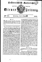 Wiener Zeitung 18131203 Seite: 1