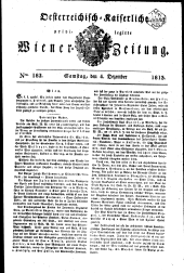 Wiener Zeitung 18131204 Seite: 1