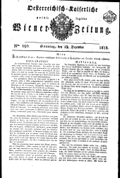 Wiener Zeitung 18131212 Seite: 1