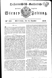 Wiener Zeitung 18131215 Seite: 1