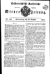 Wiener Zeitung 18131216 Seite: 1