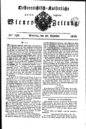 Wiener Zeitung 18131220 Seite: 1