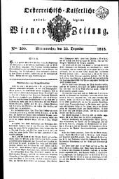 Wiener Zeitung 18131222 Seite: 1