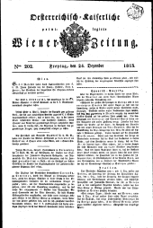 Wiener Zeitung 18131224 Seite: 1