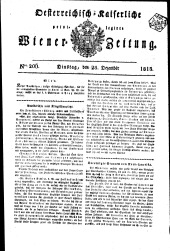 Wiener Zeitung 18131228 Seite: 1