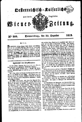 Wiener Zeitung 18131230 Seite: 1