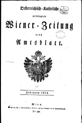 Wiener Zeitung 1814bl01 Seite: 1