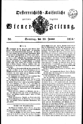 Wiener Zeitung 18140130 Seite: 1