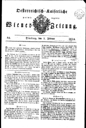 Wiener Zeitung 18140201 Seite: 1