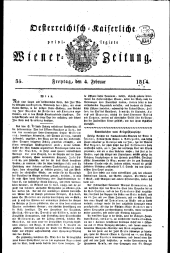 Wiener Zeitung 18140204 Seite: 1