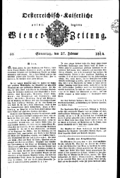 Wiener Zeitung 18140227 Seite: 1