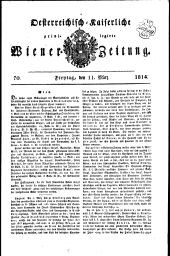 Wiener Zeitung 18140311 Seite: 1