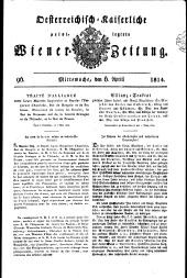 Wiener Zeitung 18140406 Seite: 1