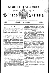Wiener Zeitung 18140507 Seite: 1