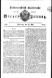 Wiener Zeitung 18140510 Seite: 1