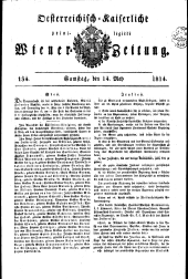 Wiener Zeitung 18140514 Seite: 1