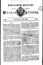 Wiener Zeitung 18140528 Seite: 1