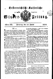 Wiener Zeitung 18140610 Seite: 1